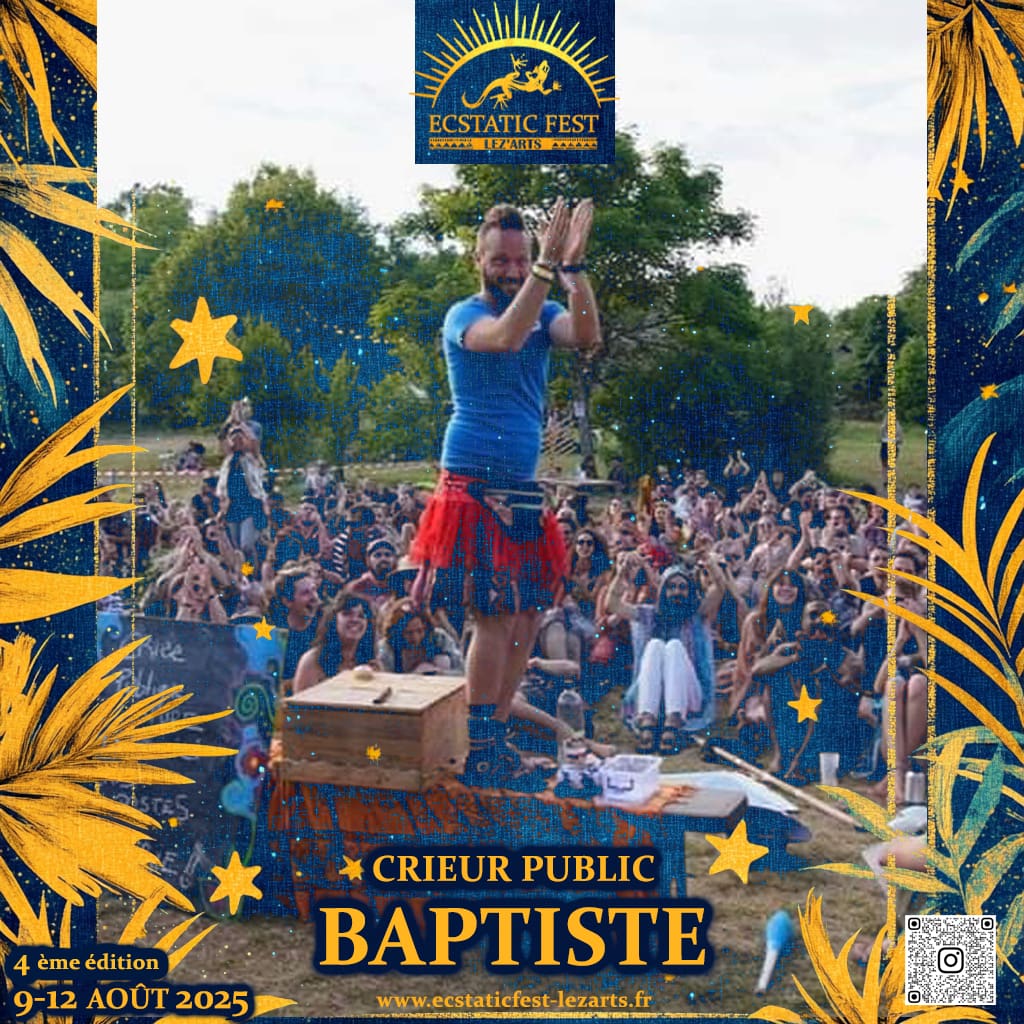 Baptiste alias Walou - Lecture Publique | Lez'Art Festival 2025 Baptiste alias Walou animant une lecture publique de poésies et annonces au Lez'Art Festival 2025.