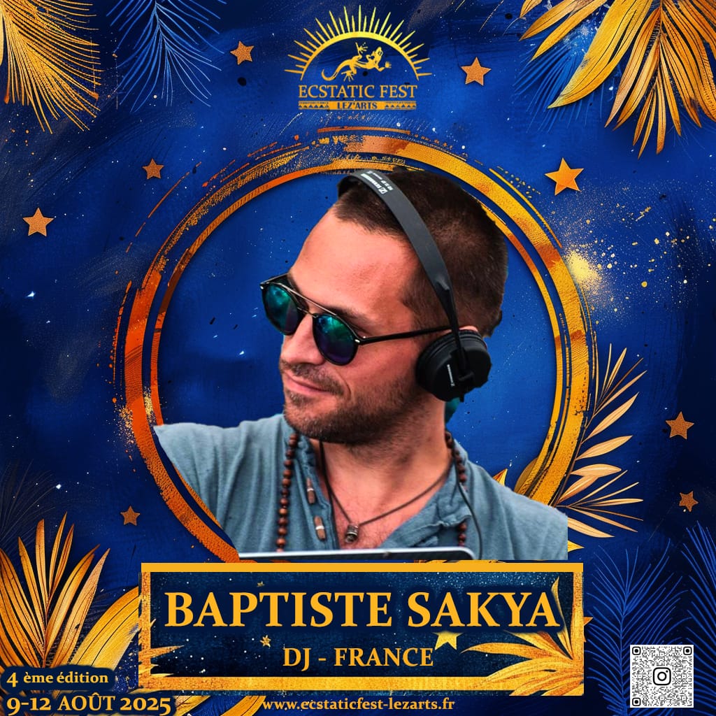 Baptiste Śākya - Affiche Officielle | Lez’Art Festival 2025 Affiche officielle du Lez’Art Festival 2025 mettant en avant Baptiste Śākya et